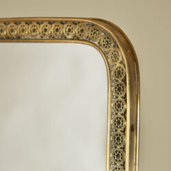 The image for Free Standing Unusual Italian Brass Mirror 166 V1