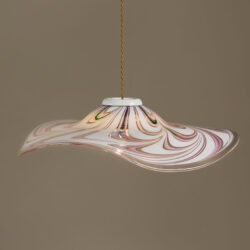 The image for Italian Pink And White Wave Pendent 0009 V1