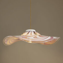 The image for Italian Pink And White Wave Pendent 0012 V1