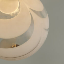 The image for Italian White Swirl Pendant 19 0196 V1