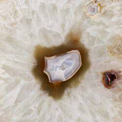 The image for White Qaurtz Agate Slice Valerie Wade 24 164 V1