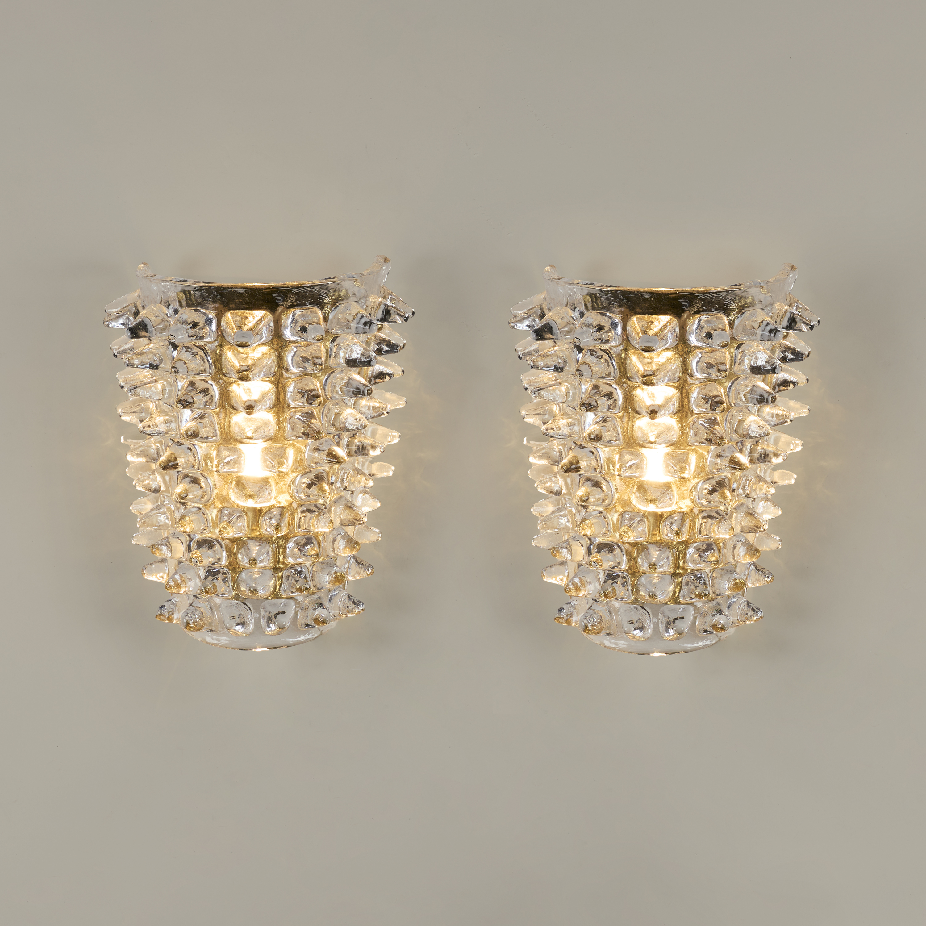 Large Spikey Glass Wall Lights  Valerie Wade 23 165 V1