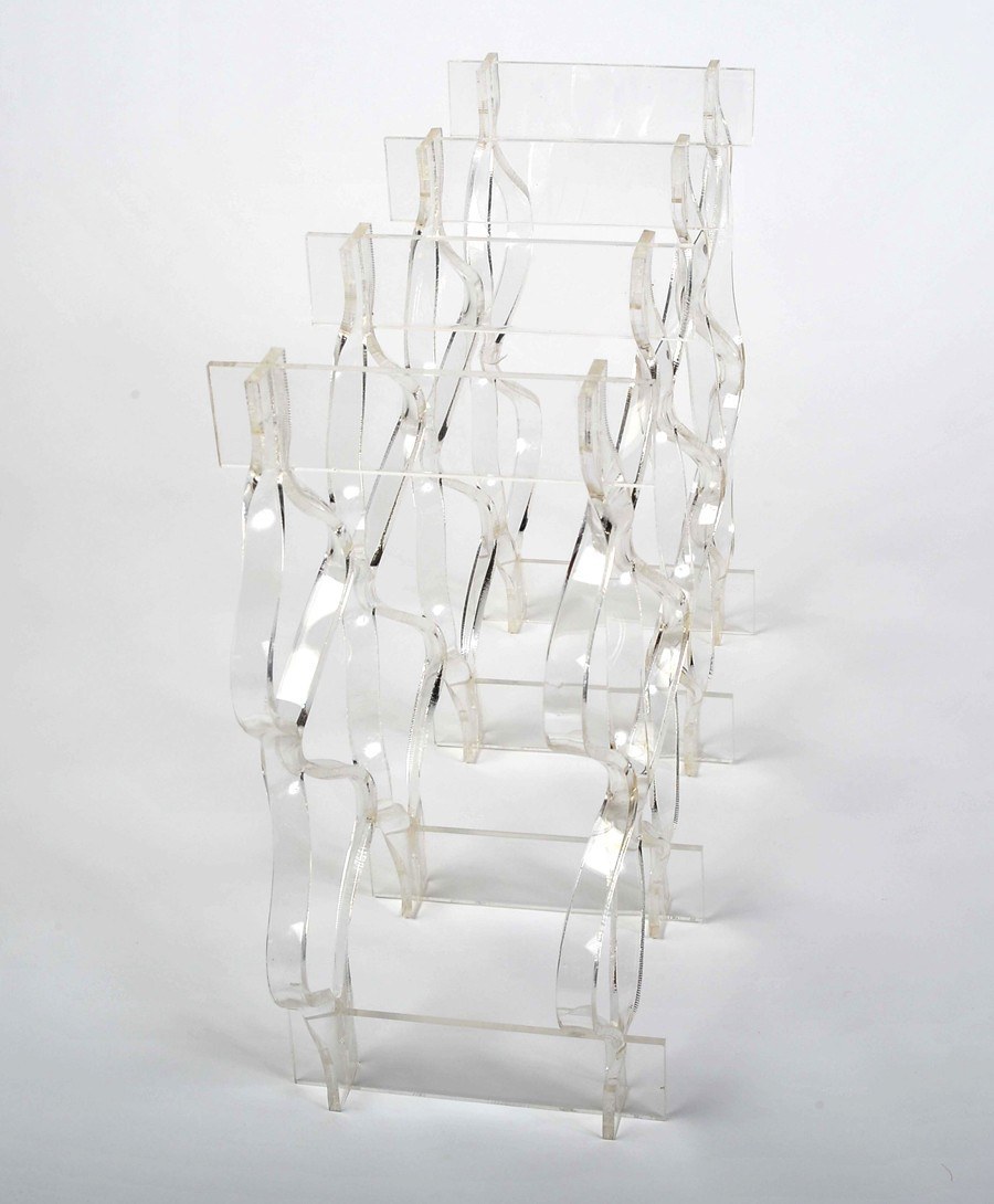 Lucite Bottle Rack Iv