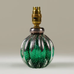 The image for Seguso Green And Silver Ball Lamp Valerie Wade 263237 V1