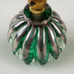 The image for Seguso Green And Silver Ball Lamp Valerie Wade 263240 V1