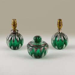The image for Seguso Green And Silver Ball Lamp Valerie Wade 263244 V1