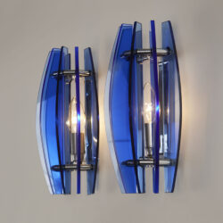 The image for Pair Of Veca Blue Wall Lights 038 V1