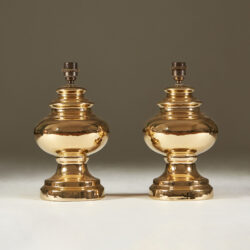 The image for 1970S Swedish Porcelain Gold Lamps 0029 V1