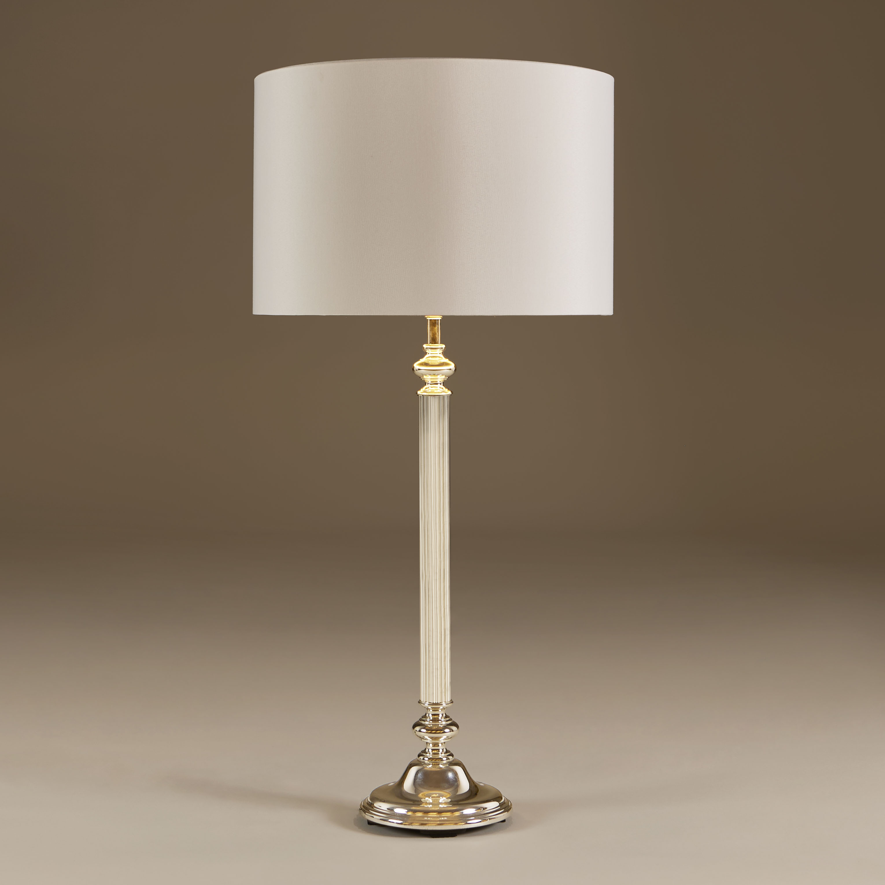 Pair Of American Chrome Table Lamps 0098 V1