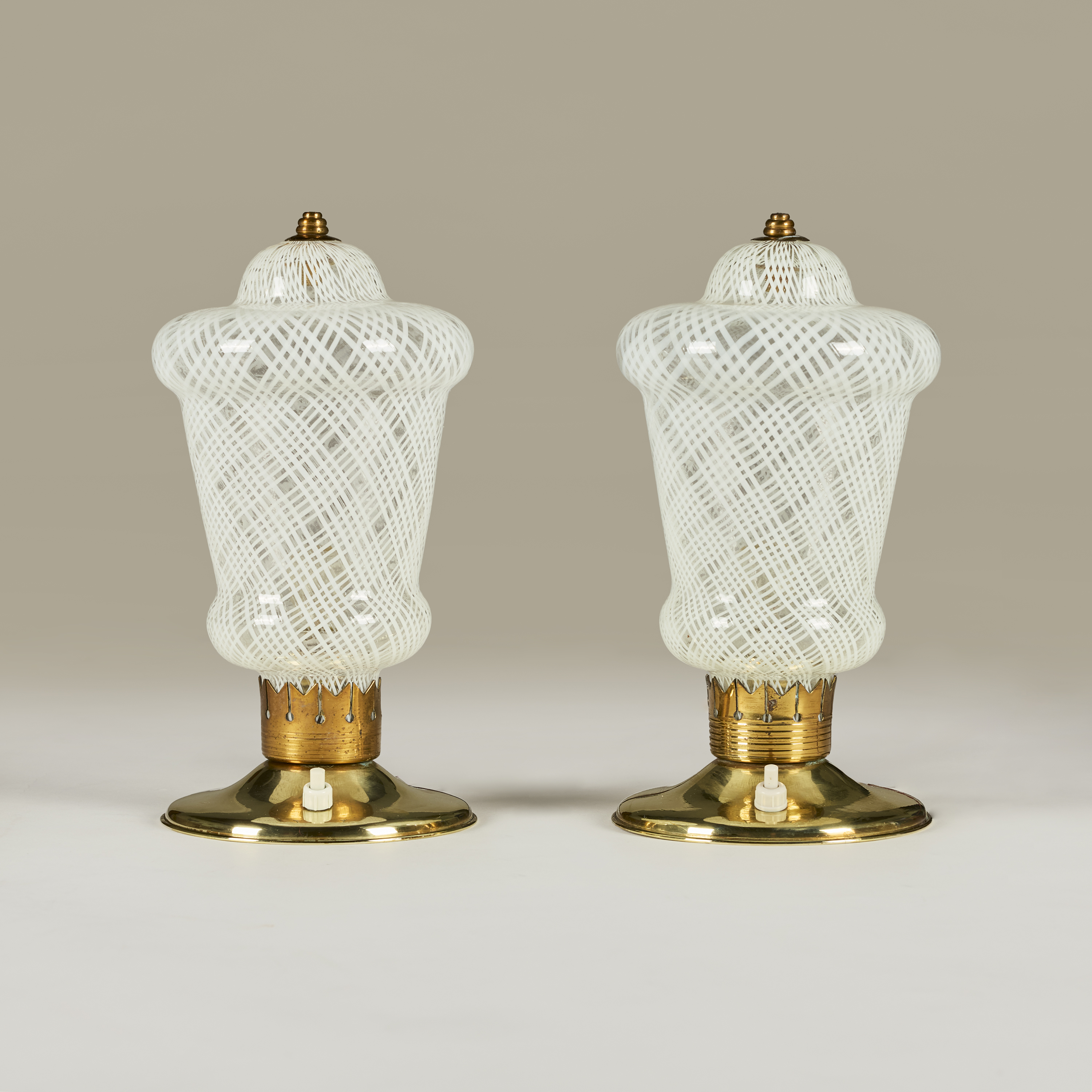 Italian Vintage Reticello Lamps Valerie Wade 23 060 V1