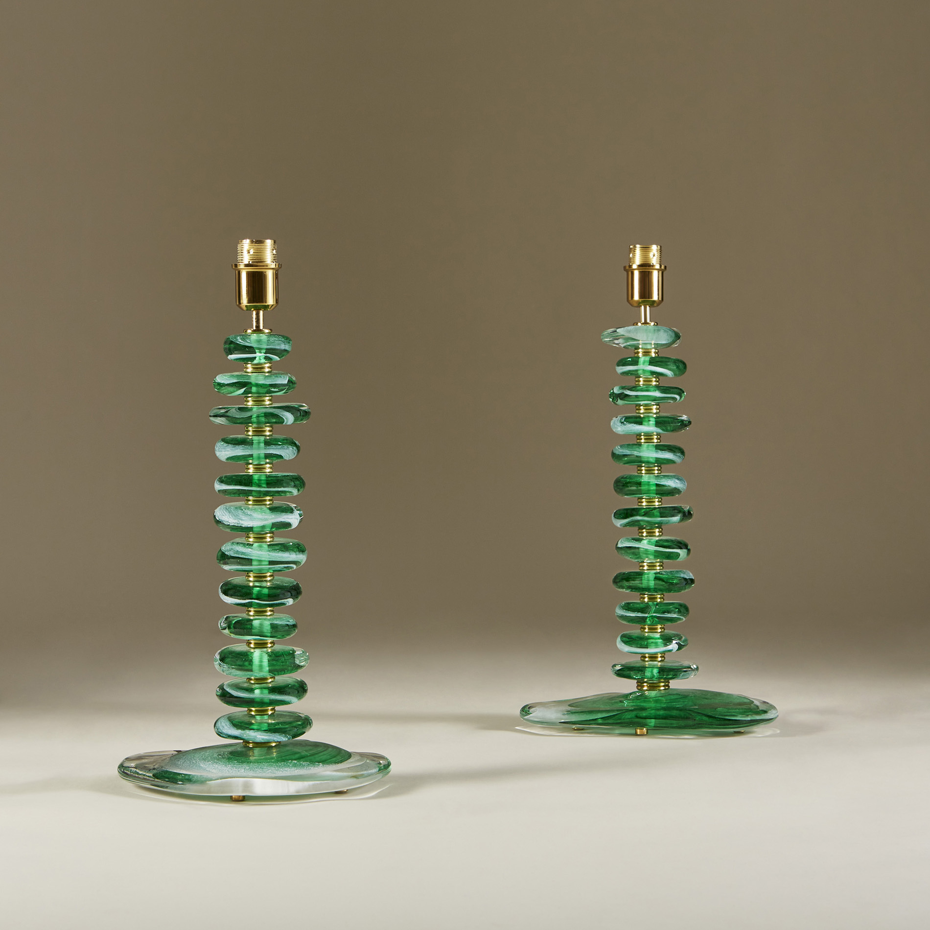The image for Green Glass Pebble Lamp 0036 V1