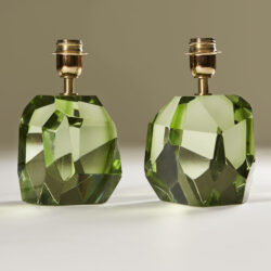 The image for Pair Of Pale Green Rock Lamps 111 V1