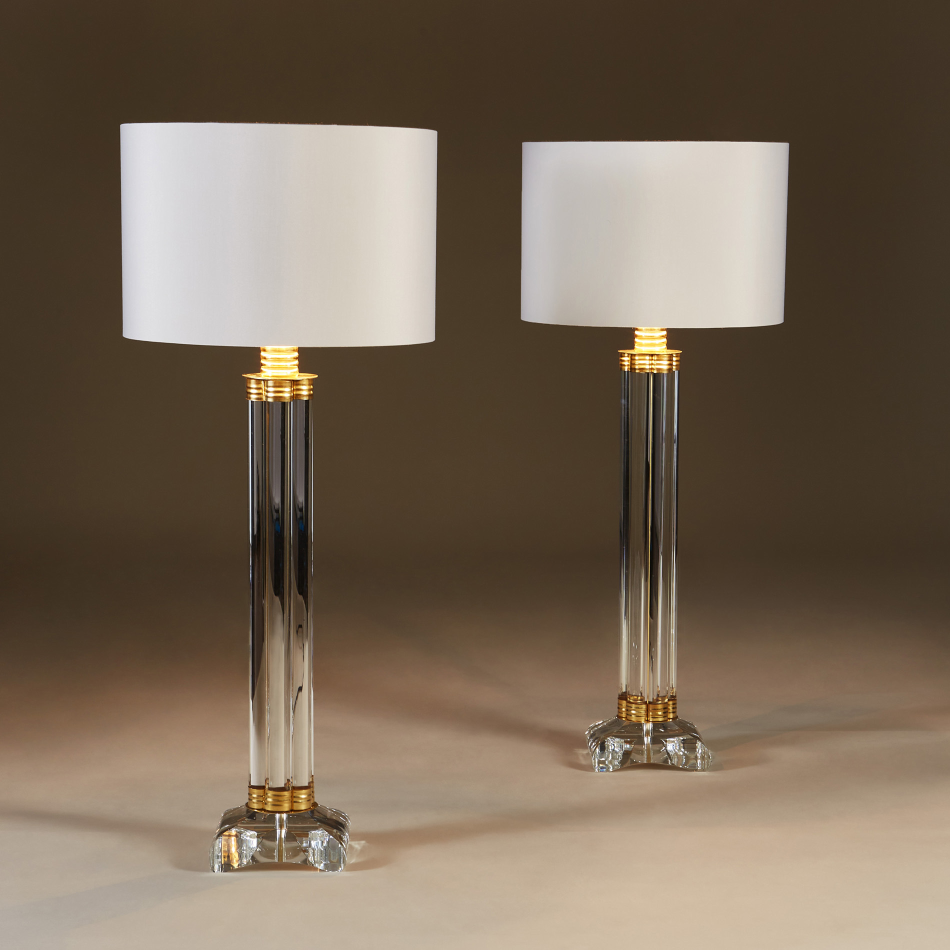 Clear Crystal Column Lamps 171 V1