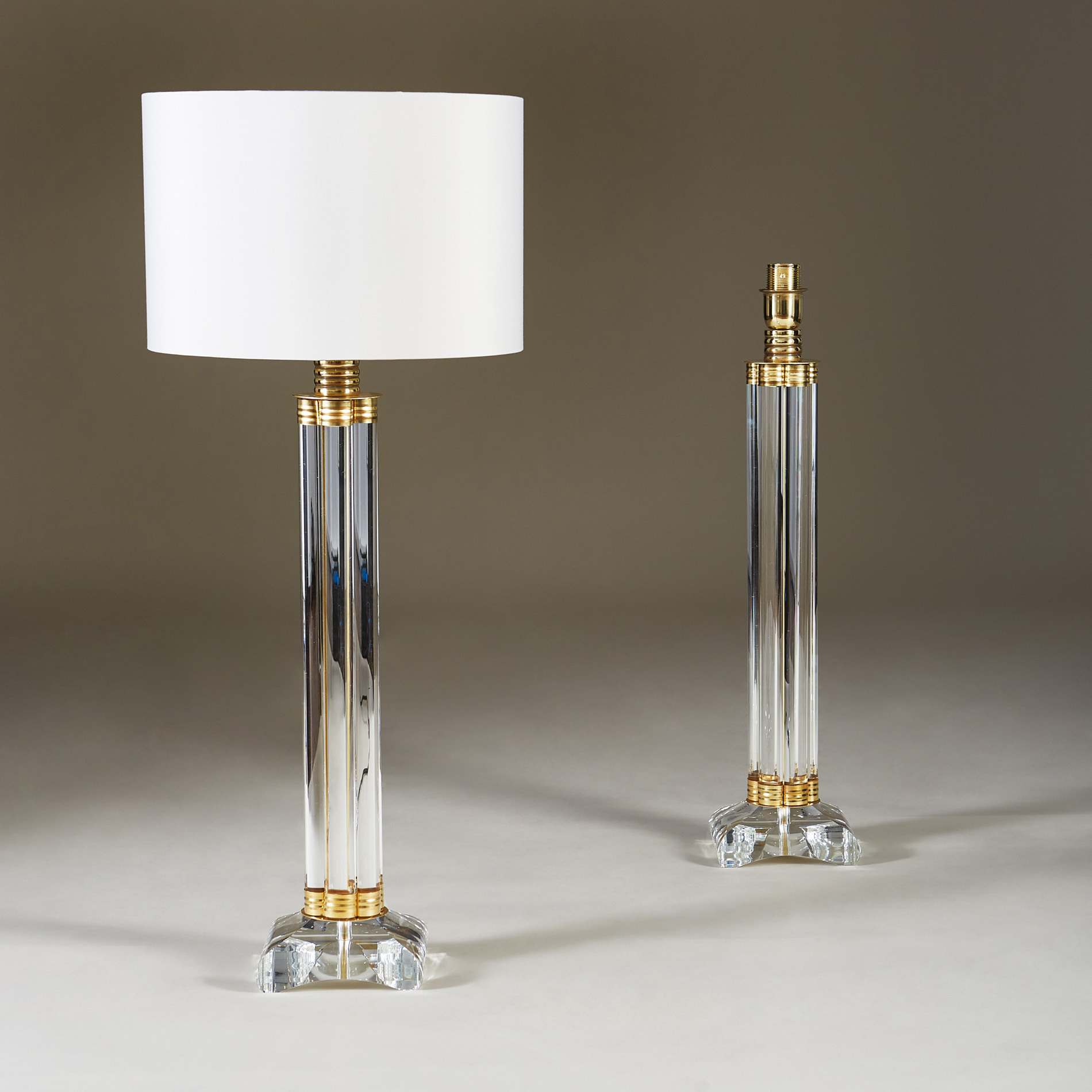 The image for Clear Crystal Column Lamps 172 V1