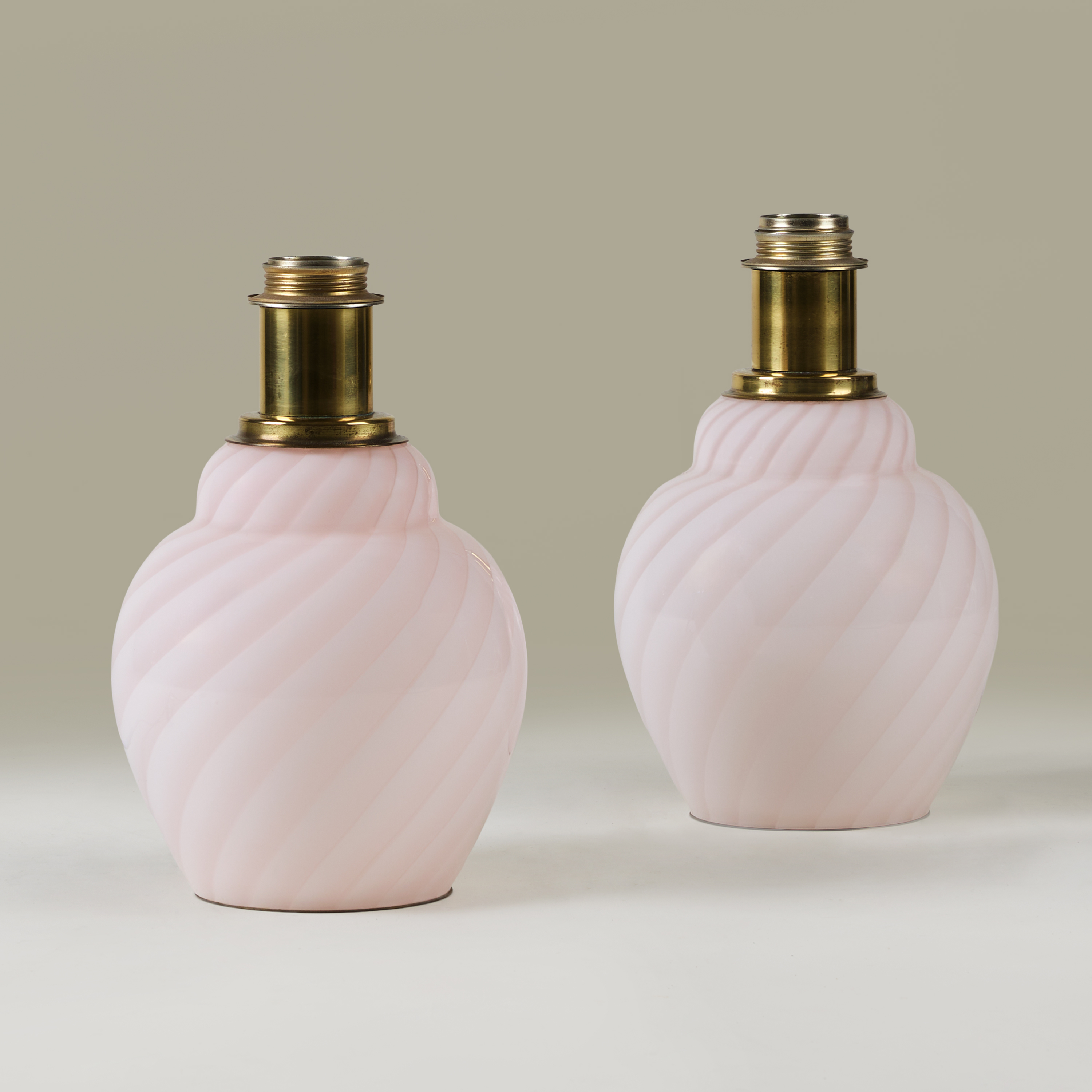 Italian Pink Swirl Table Lamps Valerie Wade 263228 V1