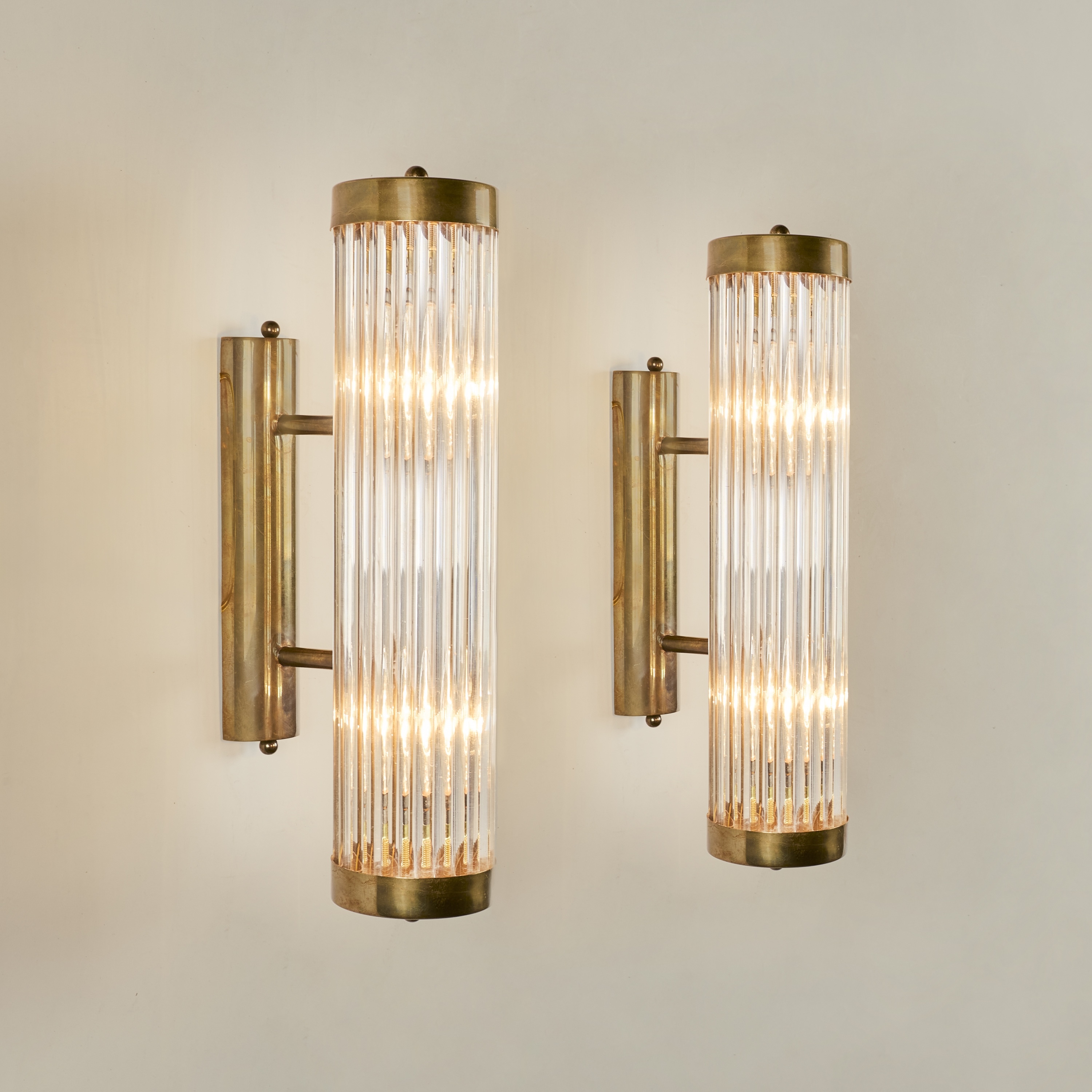 Italian Brass Arm Wall Lights Valerie Wade 23 255 V1
