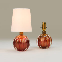 The image for Red And Gold Murano Ball Lamps Valerie Wade 25 018 V1