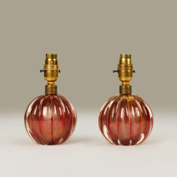 The image for Red And Gold Ball Lamps Valerie Wade 25 019 V1