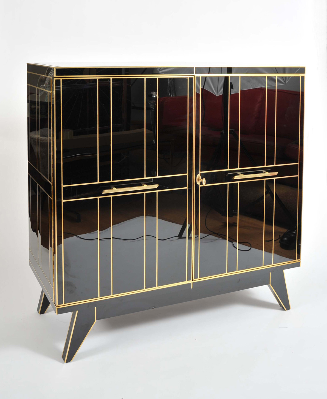 Valerie Wade 0621 Pair 1970S Italian Black Glass Cabinets 02