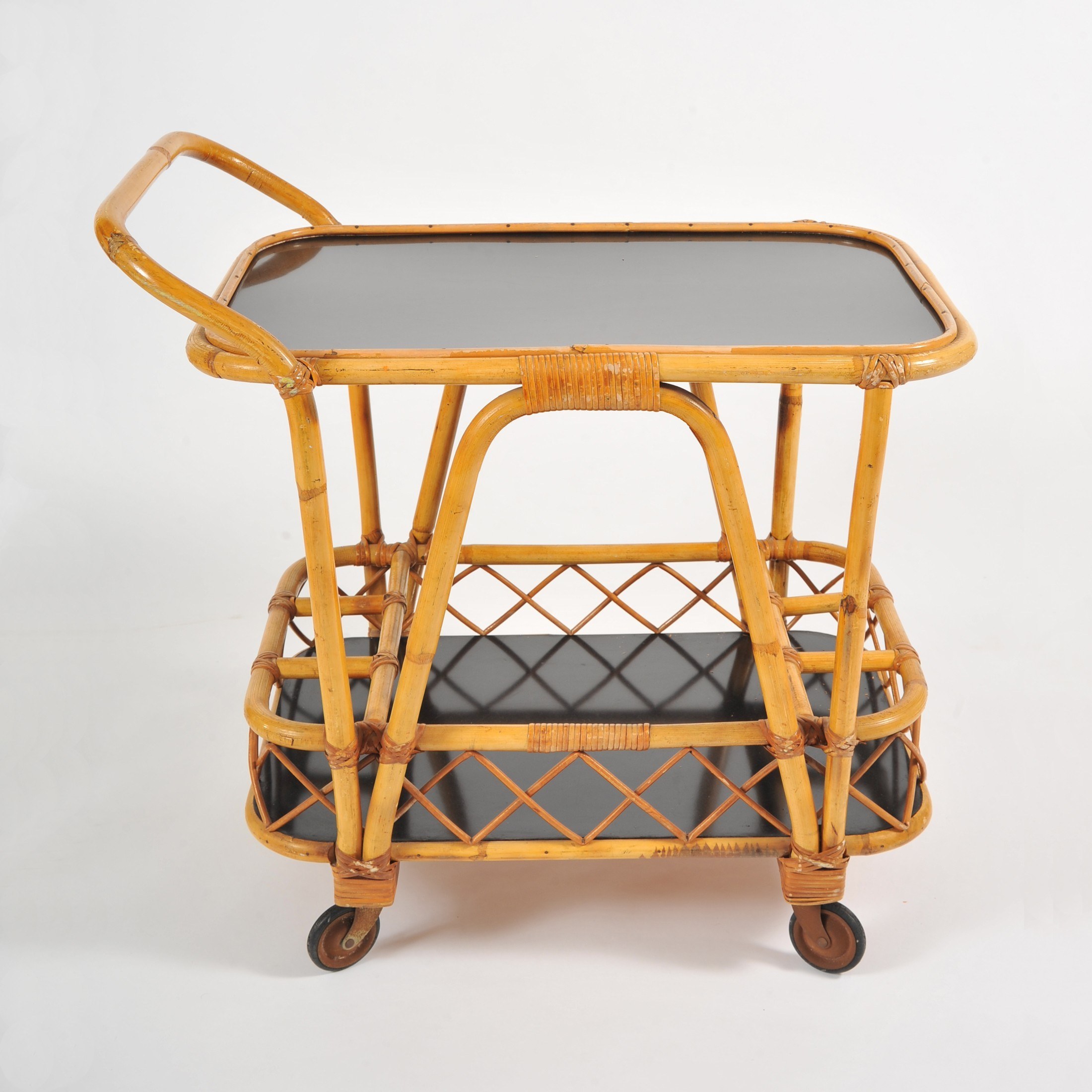 Valerie Wade Ams653 1950S French Bamboo Drinks Trolley 02