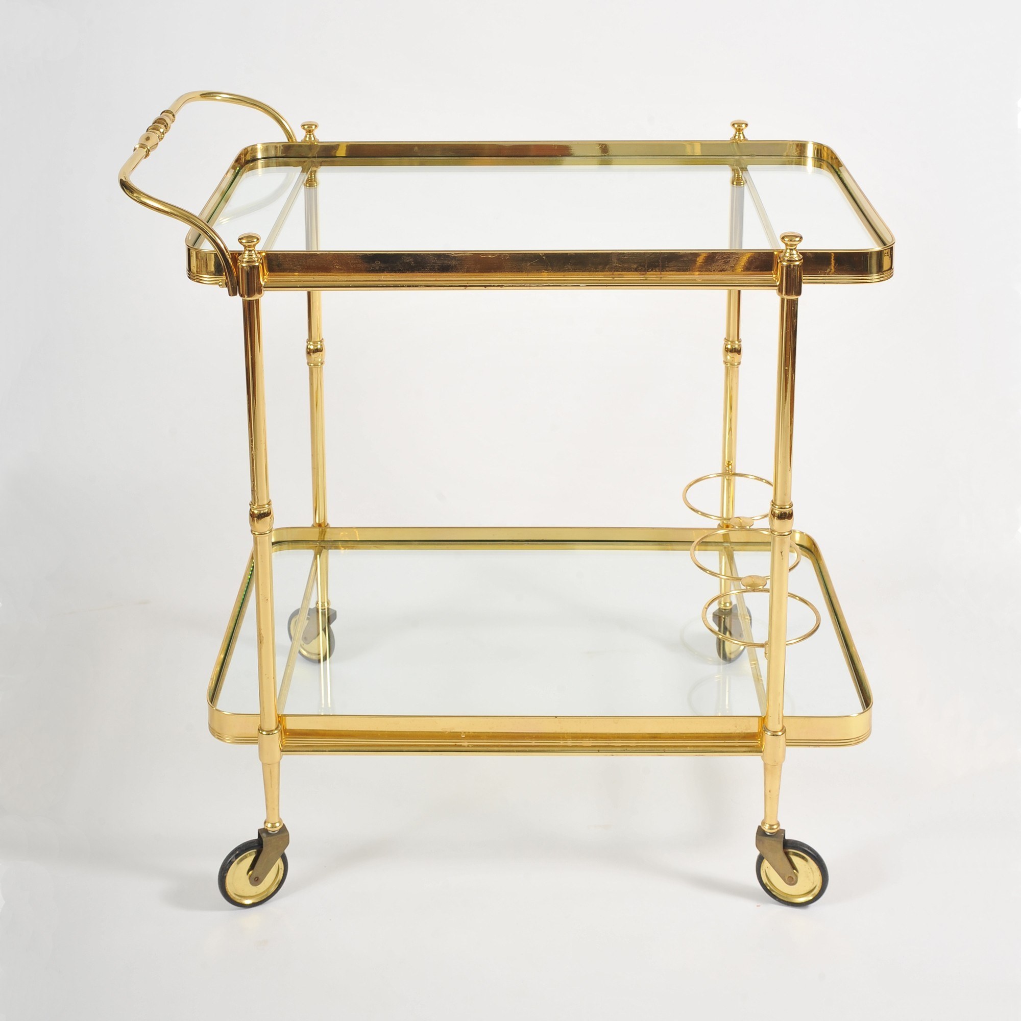 Valerie Wade Ams656 1950S Italian Brass Drinks Trolley 01