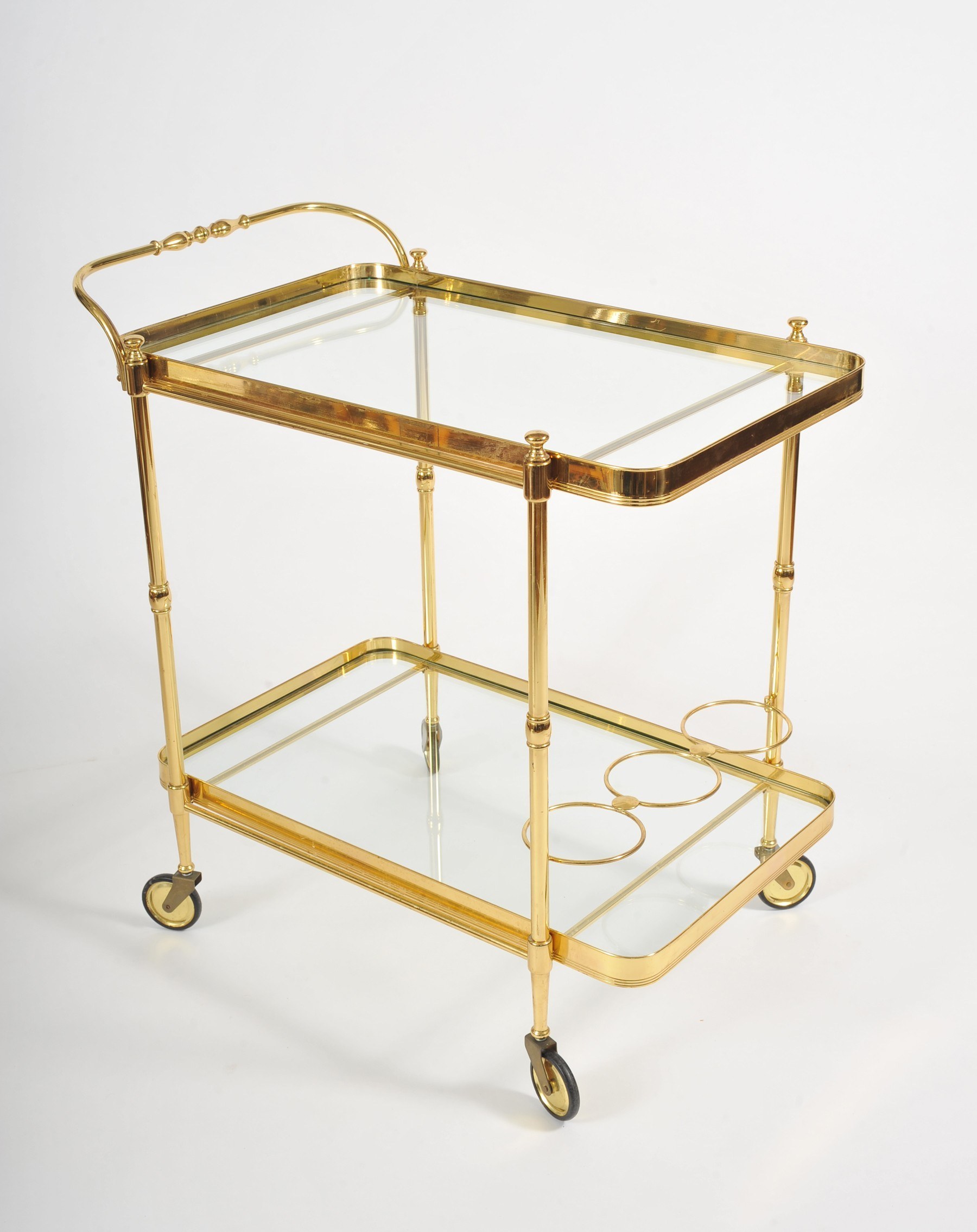 Valerie Wade Ams656 1950S Italian Brass Drinks Trolley 02