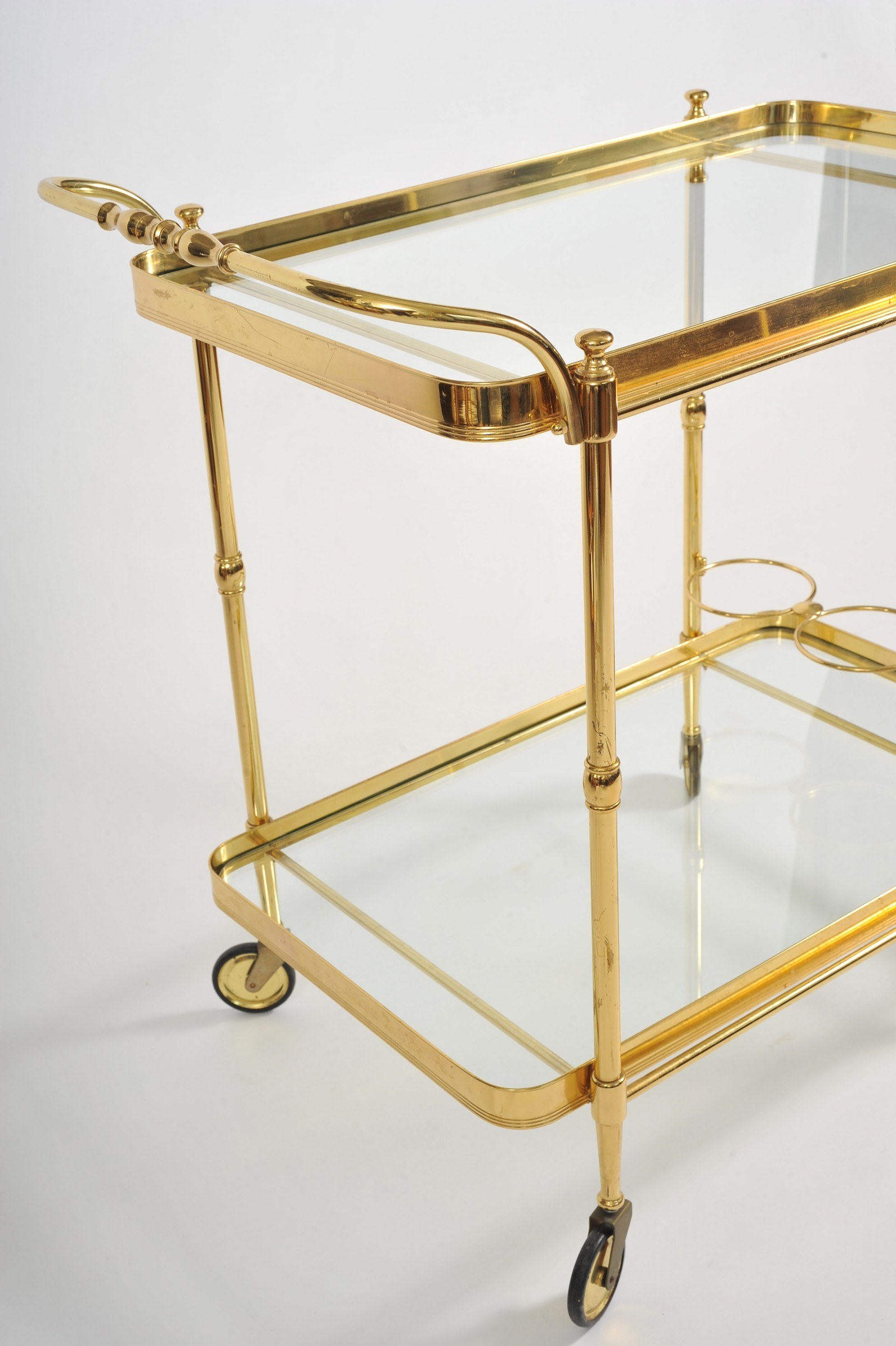 Valerie Wade Ams656 1950S Italian Brass Drinks Trolley 04