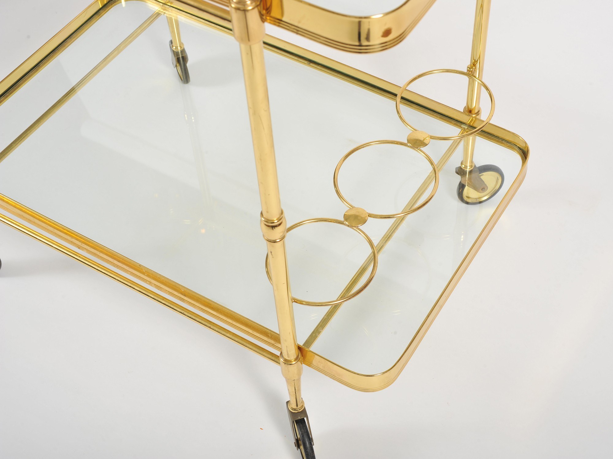 Valerie Wade Ams656 1950S Italian Brass Drinks Trolley 05