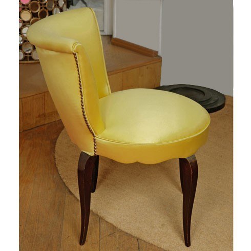 Valerie Wade Fs410 Yellow Brass Studded Upholstered Seat 05