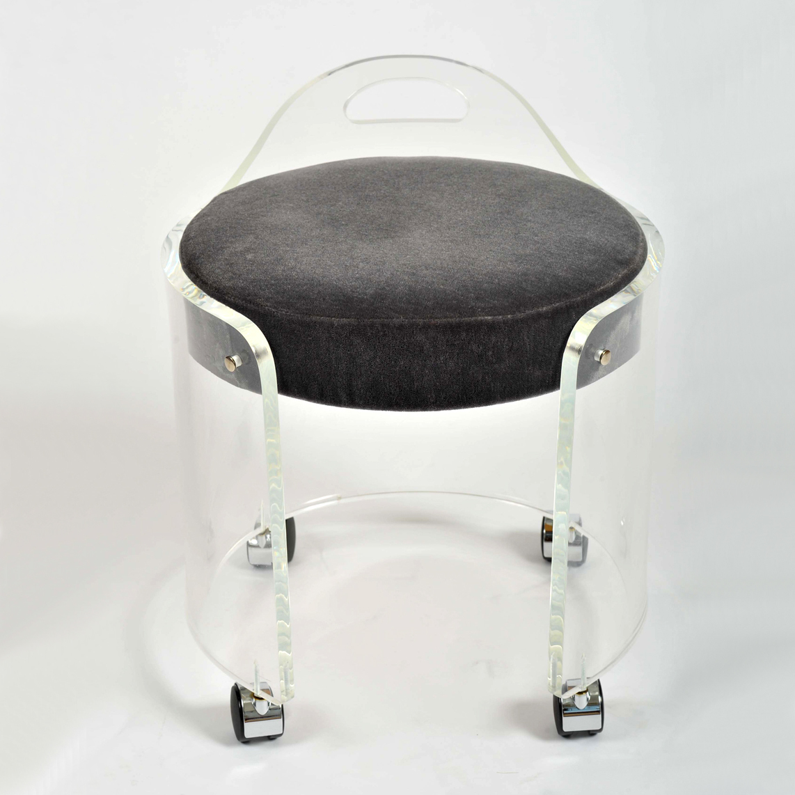 Valerie Wade Fs581 1950S Us Lucite Circular Stool 04