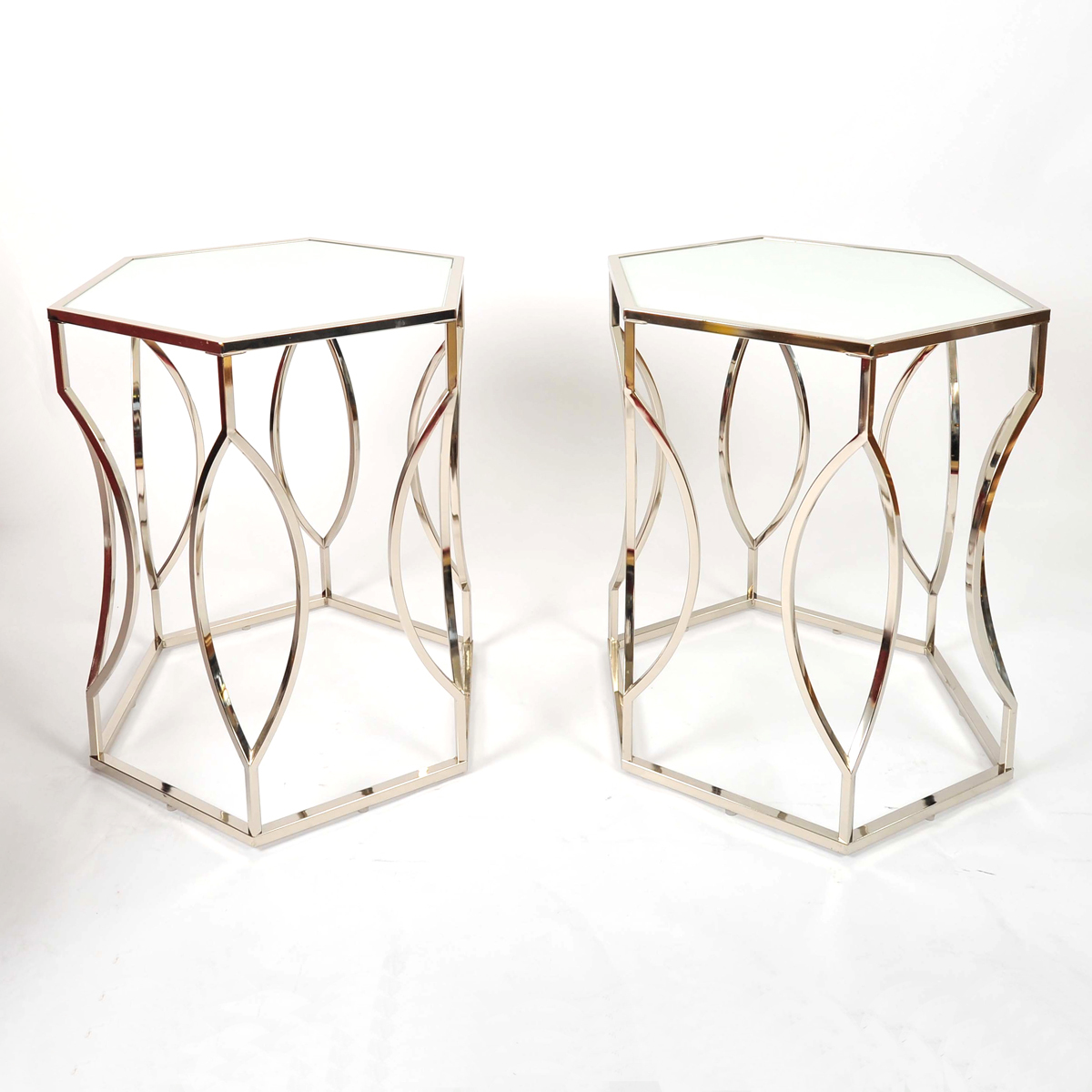 Valerie Wade Ft598 Pair 1960S Us Hexagonal Side Tables01