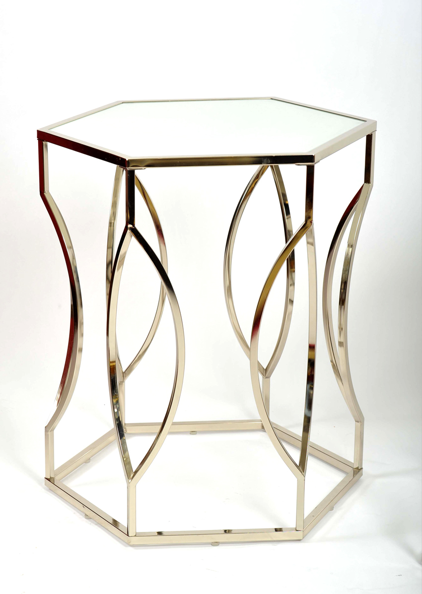 The image for Valerie Wade Ft598 Pair 1960S Us Hexagonal Side Tables02