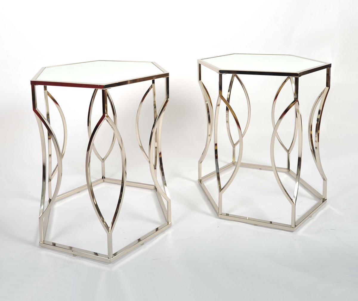 Valerie Wade Ft598 Pair 1960S Us Hexagonal Side Tables03