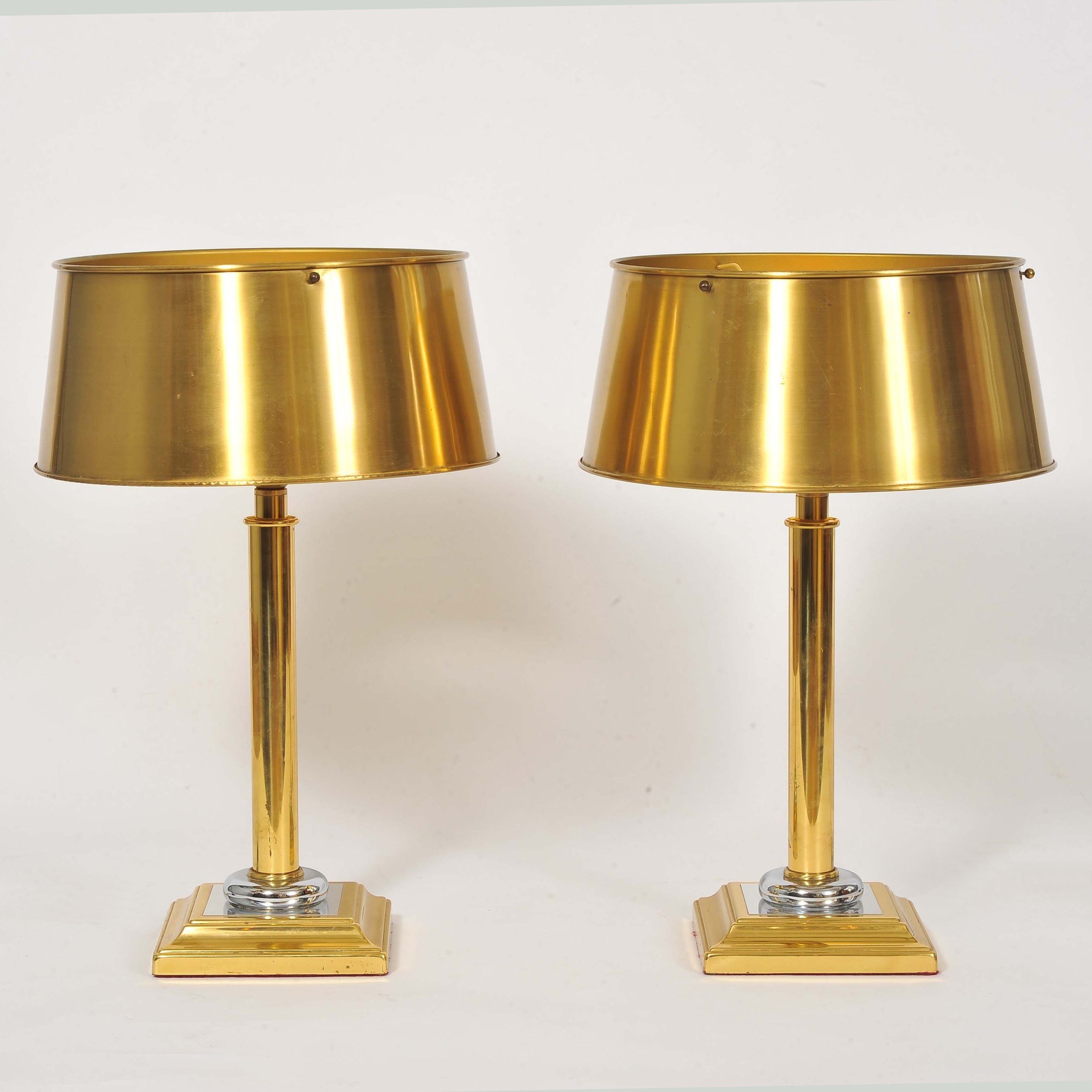 The image for Valerie Wade Lt671 Pair 1950S French Brass Lamps 01