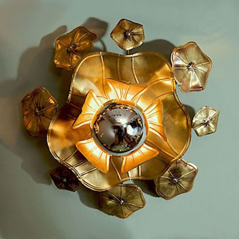 The image for Valerie Wade Lw091 Single Lotus Flower Wall Light 01