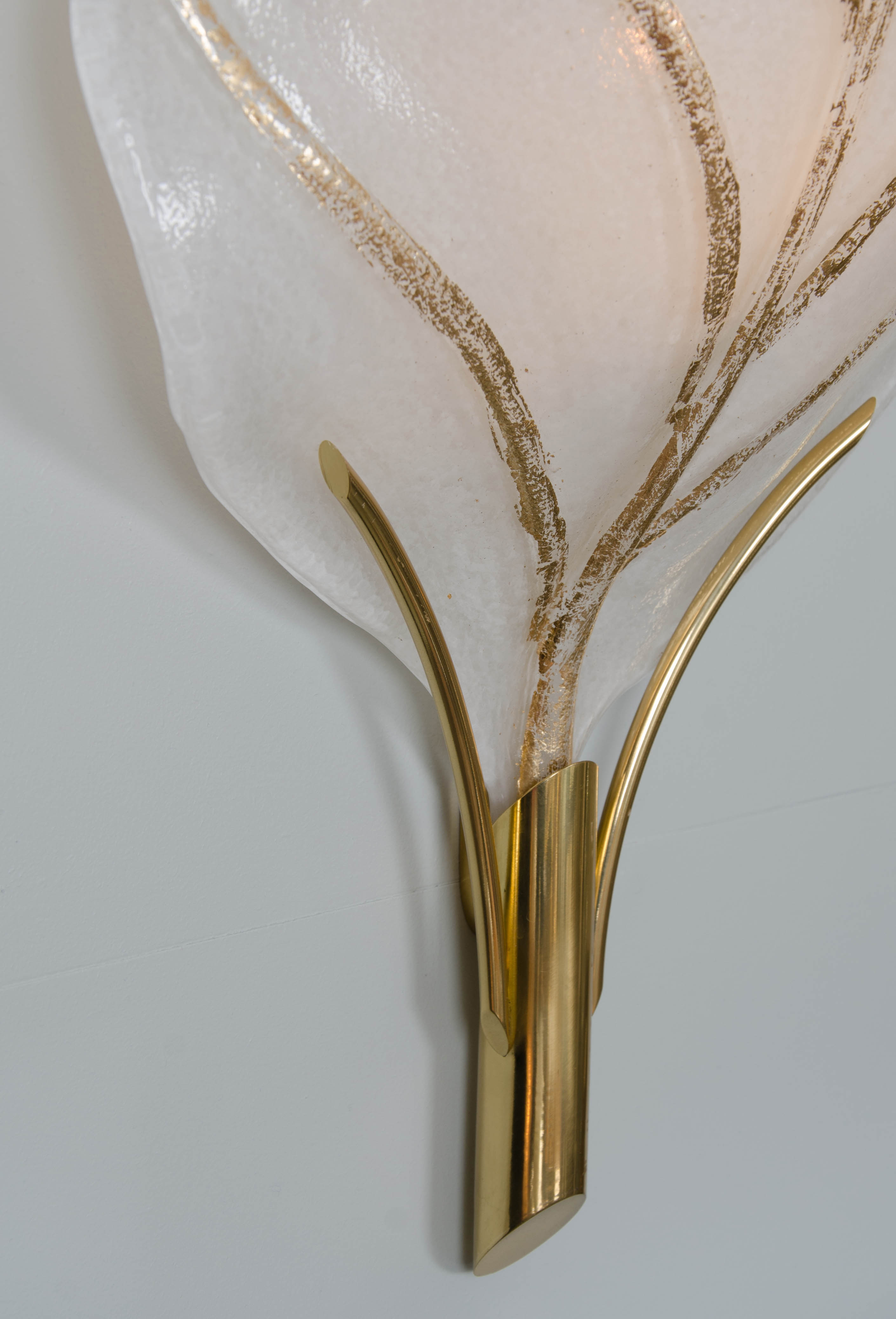 Valerie Wade Lw362 Murano Glass Leaf Wall Lights 02