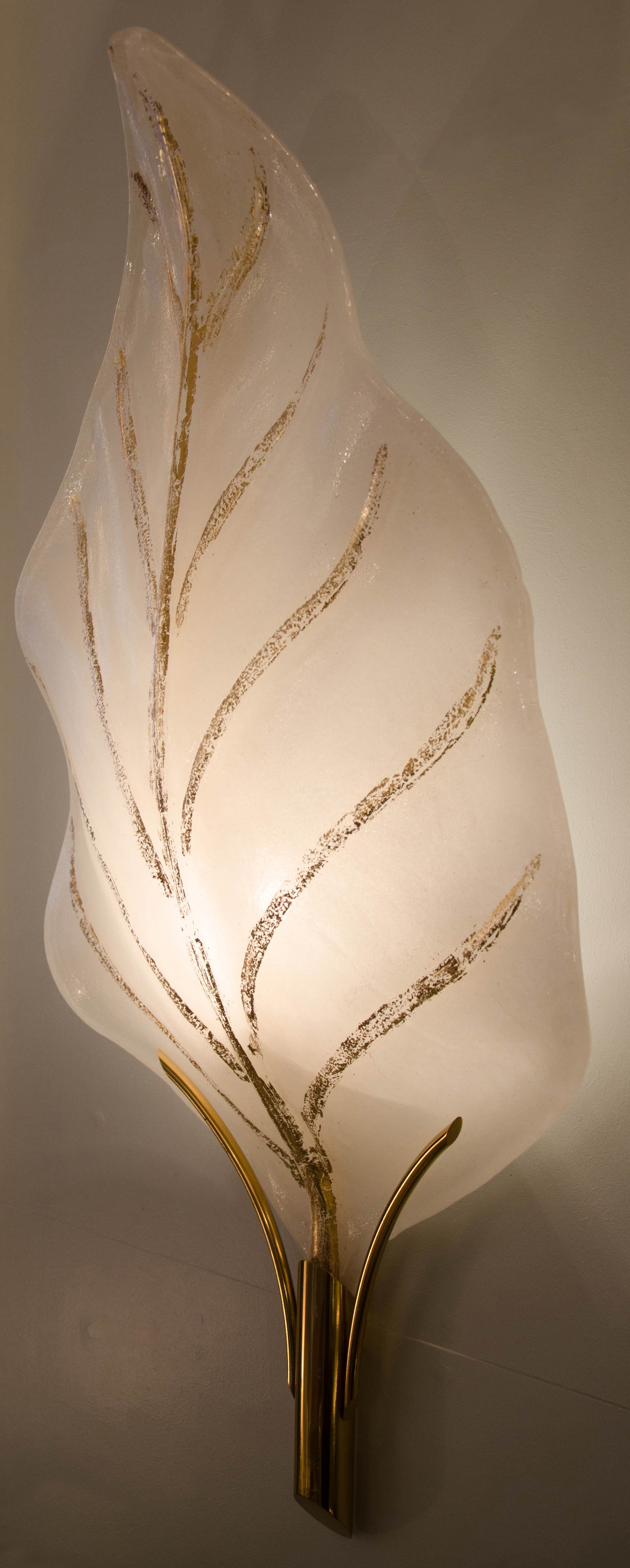 Valerie Wade Lw362 Murano Glass Leaf Wall Lights 03