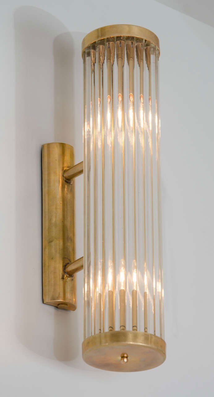 Chapman & Myers Venini Single Sconce in Antique-Burnished Brass with L