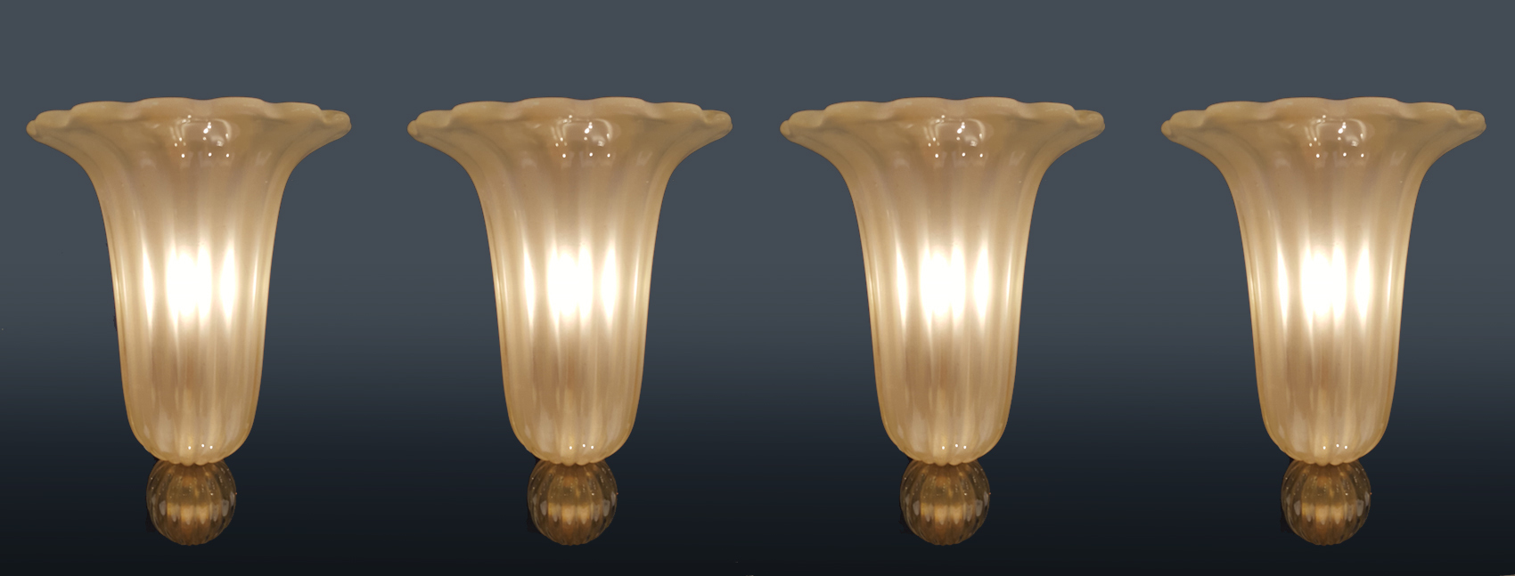 Valerie Wade Lw614 Rare Set 1950S Wall Lights Seguso 02