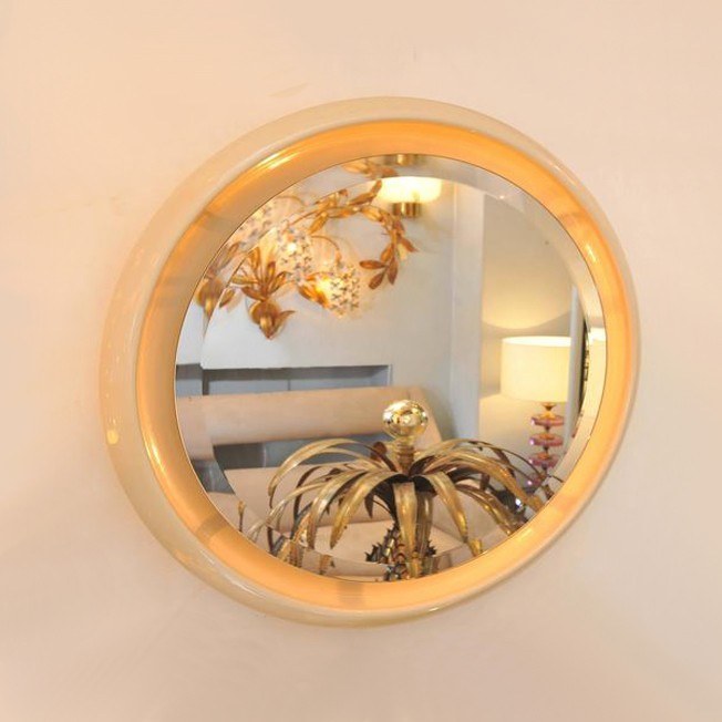 The image for Valerie Wade Mw620 Italian 1970S Circular Back Lit Wall Mirror 01