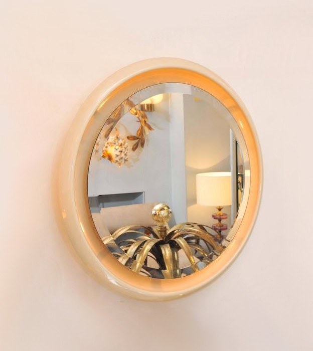 Valerie Wade Mw620 Italian 1970S Circular Back Lit Wall Mirror 02